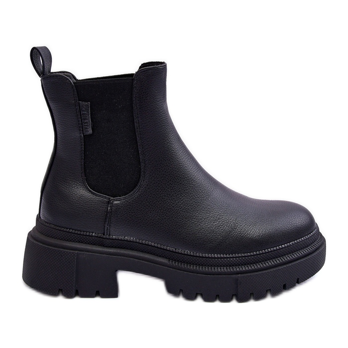 Läderstövlar Isolerade Chelsea Boots Big Star MM274619 Svart