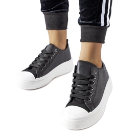 Svarta Peculiar platå sneakers