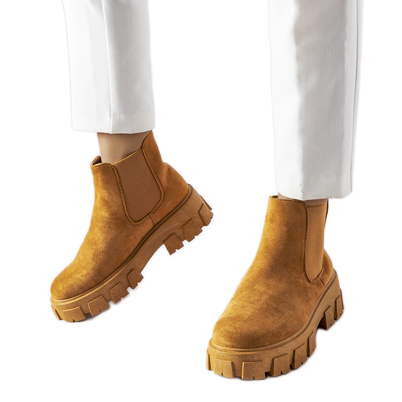 Ljusbruna ankelstövlar för kvinnor från Mooca