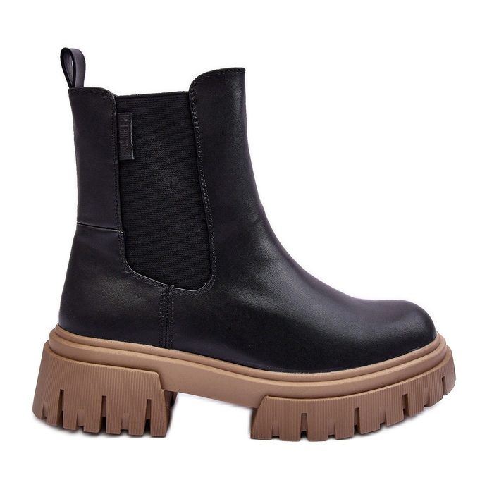 Isolerade massiva Chelsea-stövlar Big Star MM274606 Svart