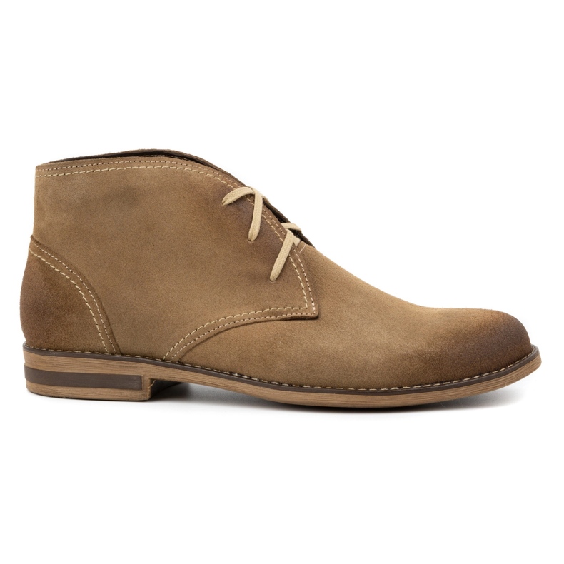 Kampol Herrstövlar, isolerad mocka 102KAM, beige