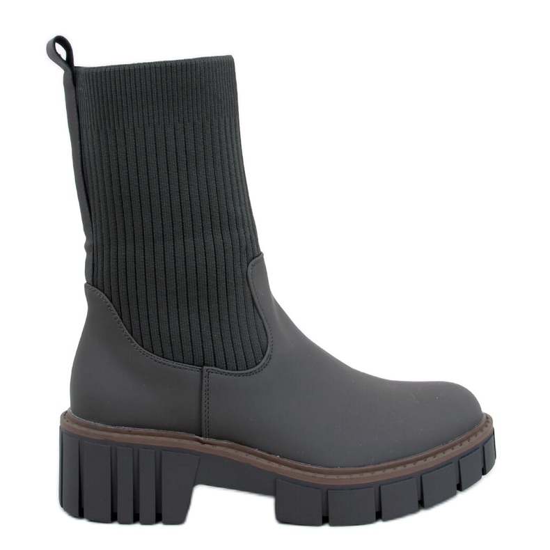 Ruddins Kaki höga Chelsea-stövlar med flexibel ovandel grön