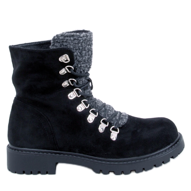 Leggs Svarta snörstövlar