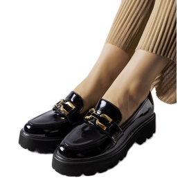 Inna Svarta patent Clay skor