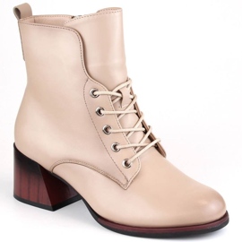 Isolerade högklackade ankelboots Vinceza W JAN242B, beige