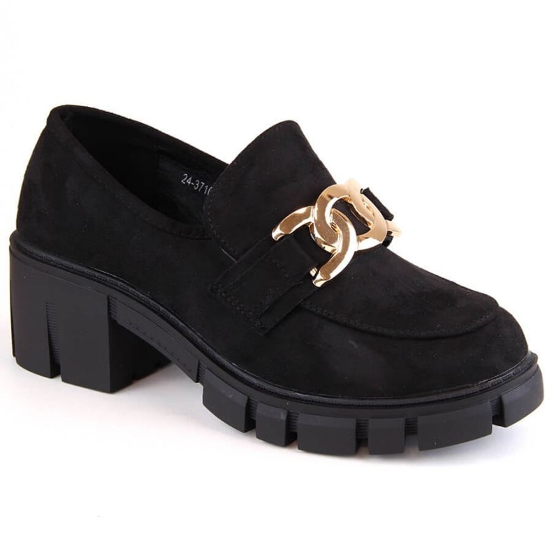 Vinceza W JAN250 mockaskor med hög klack i mockasin, svarta