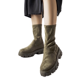 Gröna sockstövlar i ekomocka från Pancrazio