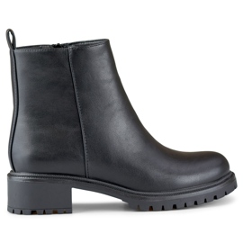 Klassiska svarta ankelstövlar för kvinnor gjorda av eko-läder