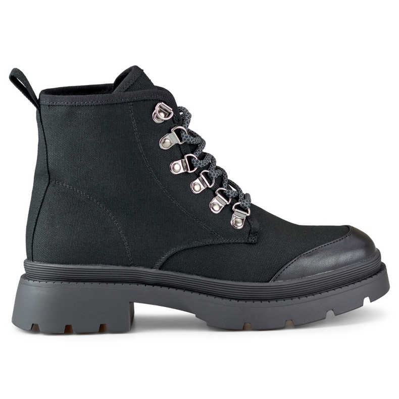 Höga damsneakers som imiterar ankelboots svart