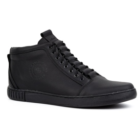 Polbut Stövlar i läder 2122 svart för män