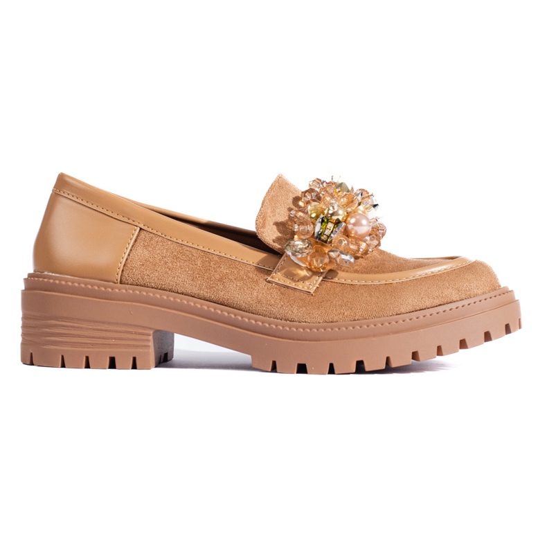 Loafers i beige mocka för kvinnor från Shelovet