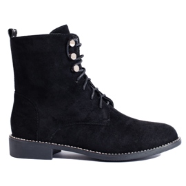 Shelovet svart mocka arbetskläder för kvinnor