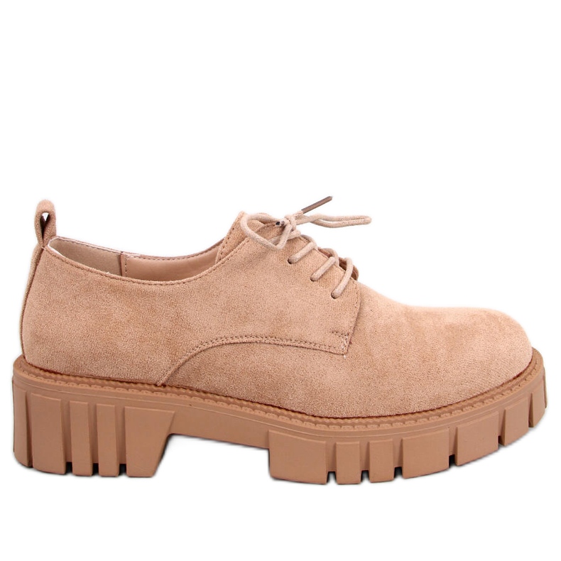 Amparo Khaki plattformsloafers i mocka beige