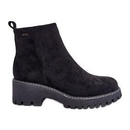 PS1 Stövlar med platt klack i mocka, isolerade, svarta Neafgi