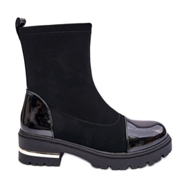 PS1 Läder Classic Flat Boots Svart Shendete