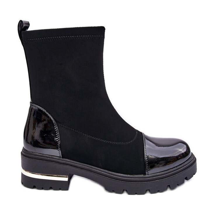 PS1 Läder Classic Flat Boots Svart Shendete