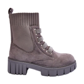 PS1 Mocka Slip-On Sock Boots Grå Hope