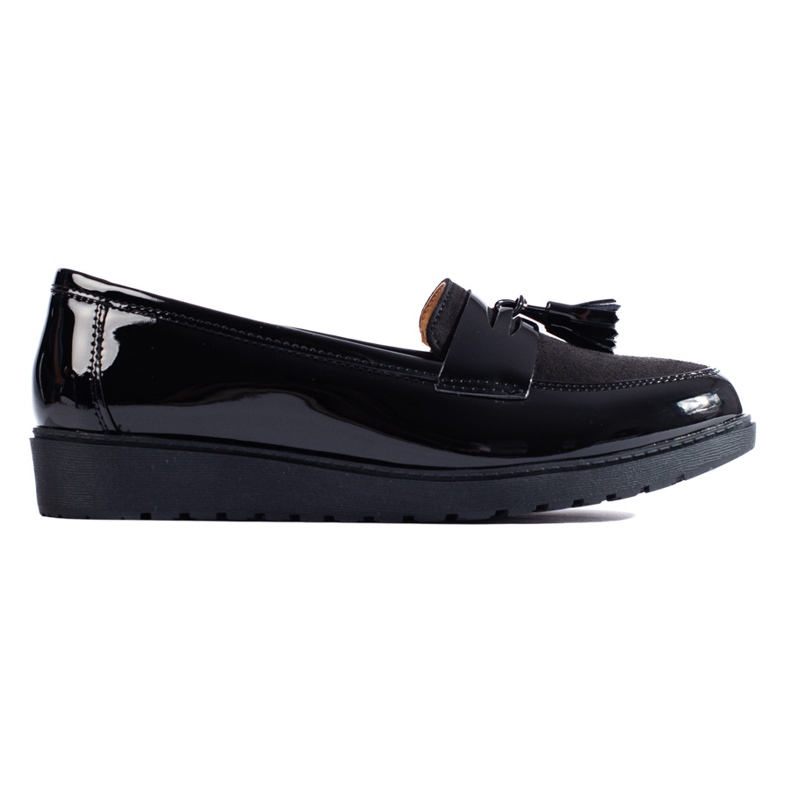 Shelovet plattform loafers svart