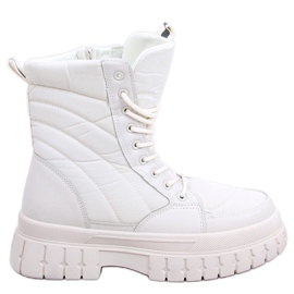 Platta snörstövlar Barkin Beis beige