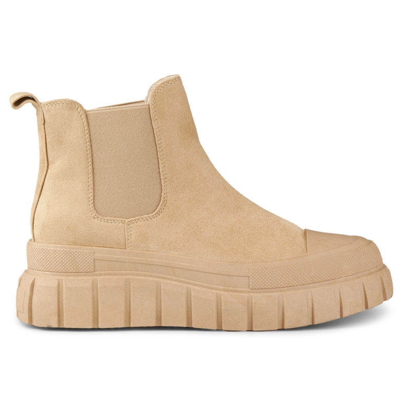 Mörkbeige Chelsea-stövlar för damer
