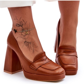 Sweet Shoes Camel Alisa högklackade pumpar brun