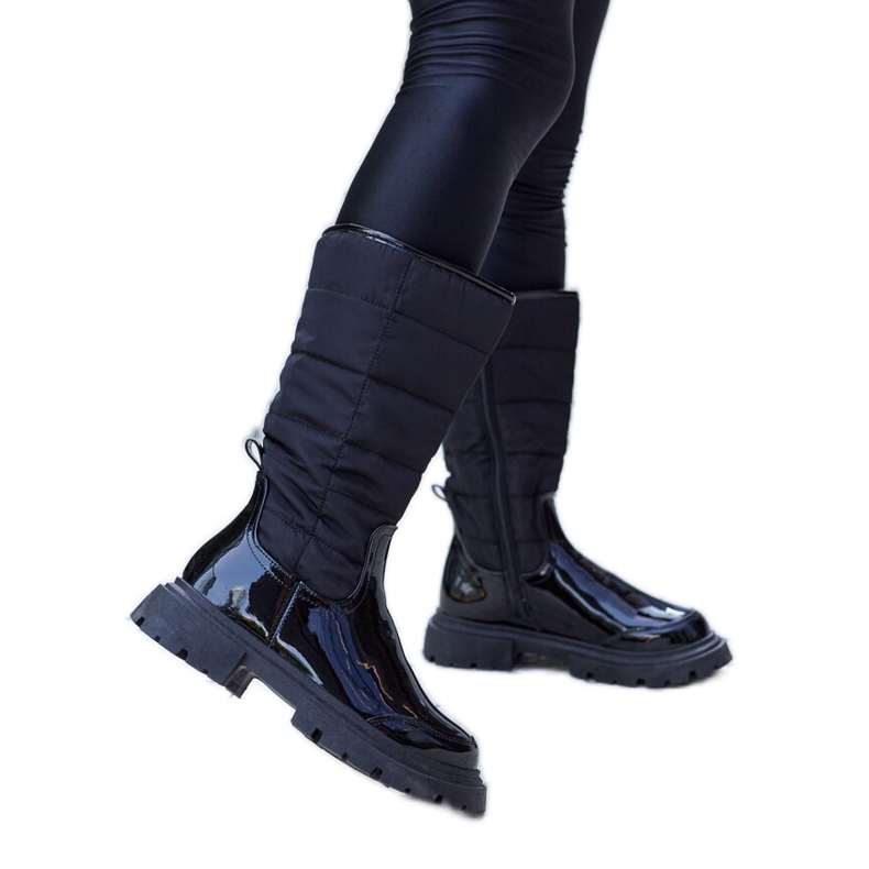 Svarta isolerade patentstövlar från Villafranca
