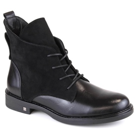 Plattklackade damstövlar med isolerad svart Potocki SZ12080