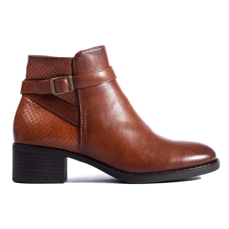 W. Potocki Potocki svarta högklackade ankelstövlar för kvinnor brun