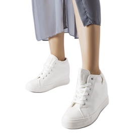 White Big Star MM274002 wedge sneakers vit
