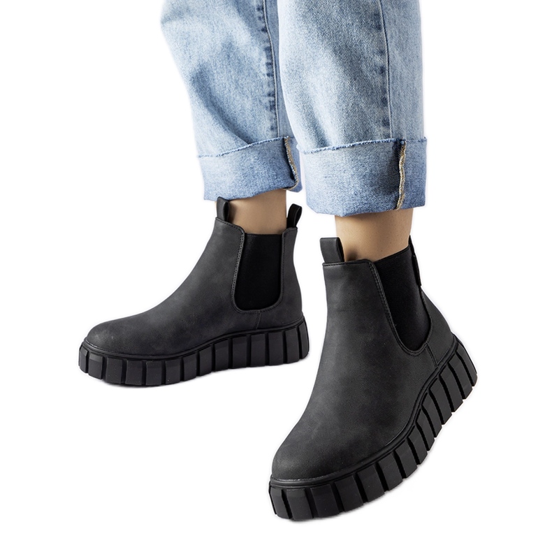 Black Big Star MM274324 slip-on ankelboots svart