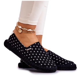 Damer Big Star Polka Dot Espadrilles JJ274867 Svart