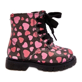 Isolerade barnstövlar med dragkedja, Svart och Rosa Dolida