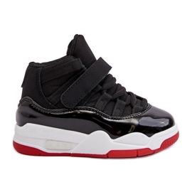 Sportsko för barn med snörning svart och röd Darina