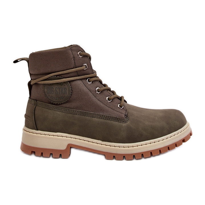 Trapper Boots för män Memory Foam Khaki Big Star KK174205 grön