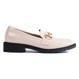 Patentbeige eleganta Shelovet loafers