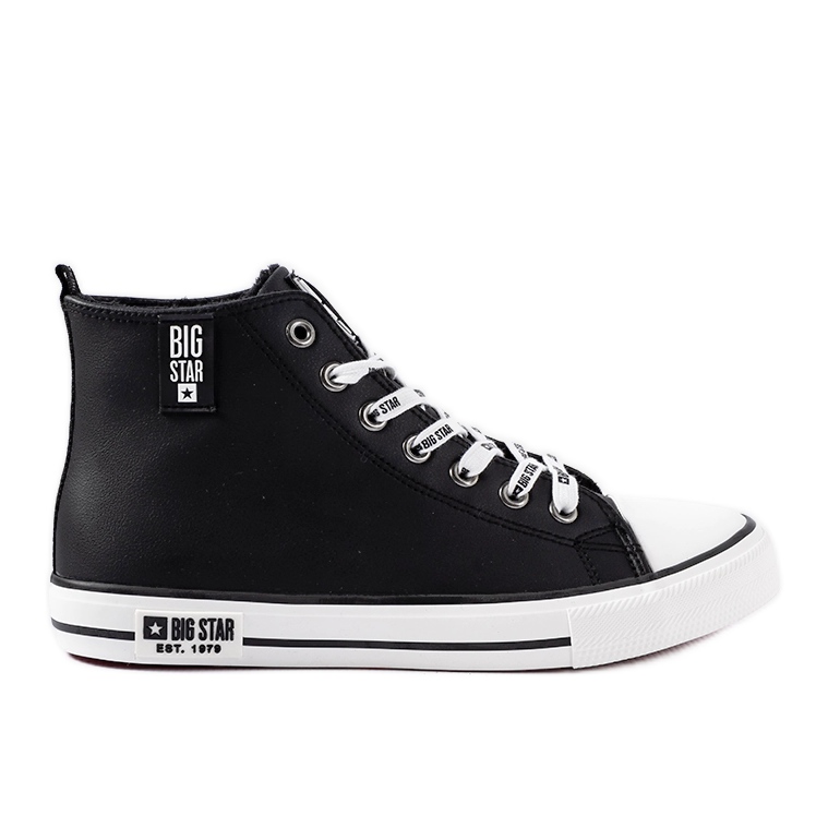 Svarta high-top herrsneakers Big star KK174346