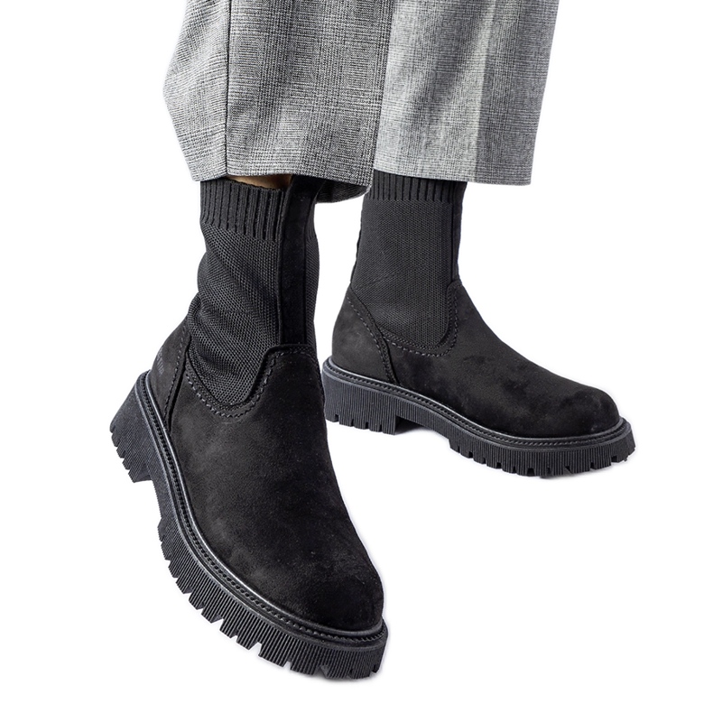 Svarta sockstövlar Big Star MM274540