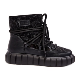 Isolerade snökängor dekorerade med strass GOE MM2N4080 Svart