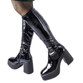 Inna Svarta patenterade Fecteau högklackade stövlar