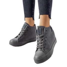 Grå Big Star MM274005 wedge sneakers