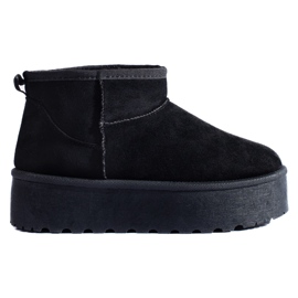 Svarta korta snöstövlar på Shelovet-plattformen