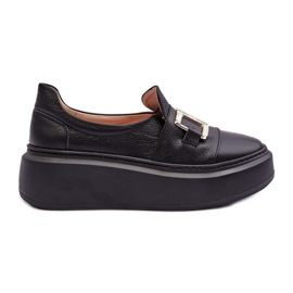 Lewski Shoes Skinnskor för kvinnor på plattformen Svart Lewski 3398/2