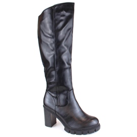 M. DASZYŃSKI Högklackade och plattformsstövlar för kvinnor, isolerade, svarta, M.Daszyński SA218-4