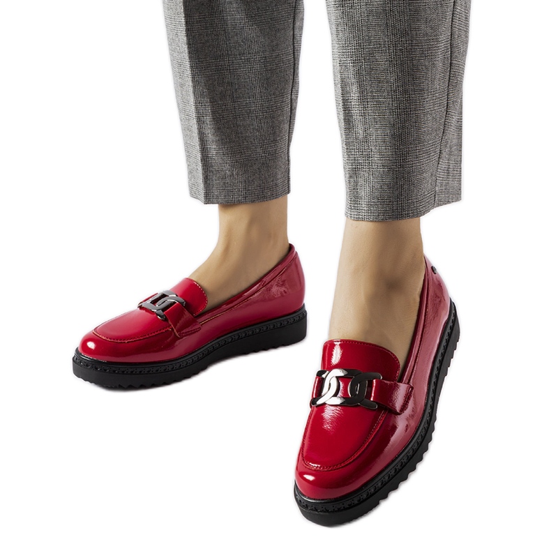 Inna Röda patentmockasiner från Vinceza