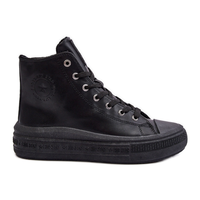 Sneakers med isolerad dragkedja för damer Black Big Star MM274023 svart