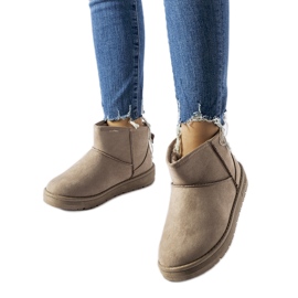 Beige snöstövlar för kvinnor Big Star KK274294