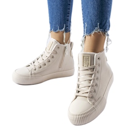 Beige isolerade sneakers Big Star MM274018