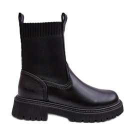 Black Big Star Flat Boots MM2745432 svart