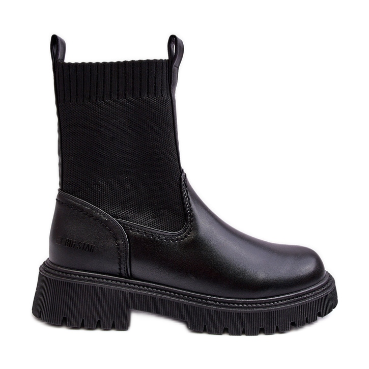 Black Big Star Flat Boots MM2745432 svart