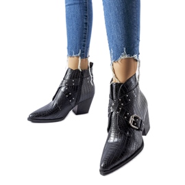 Svarta Corrado cowboystövlar med hög klack